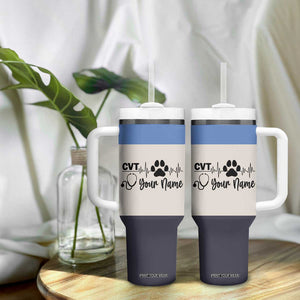 Vet Tech Personalized Tumbler With Handle Vet Staff Appreciation Gift Tarot Card Custom Name TB10 Print Your Wear