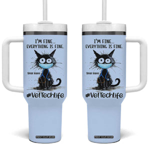 Personalized Veterinarian Vet Tech Tumbler With Handle Custom Name Vet Staff Gift Veterinarian Graduation TB10 One Size: 40 oz Blue Print Your Wear