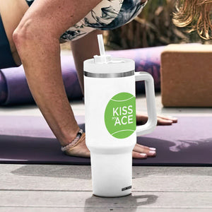 Tennis And Wine Lovers Tumbler With Handle Today's Good Mood Is Sponsored TB10 Print Your Wear