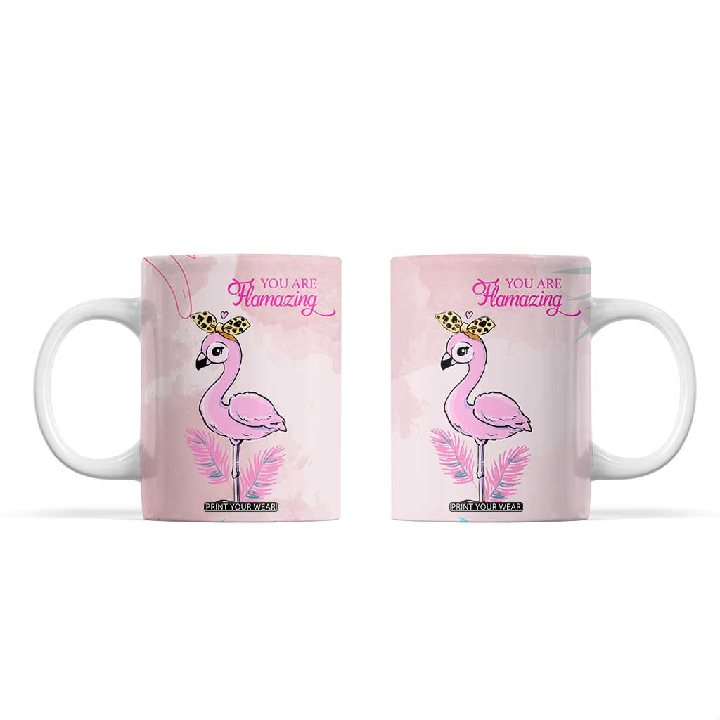 Positive Flamingo Gifts Coffee Mug Emotional Support Flamingo Affirmation TB10 Pink Print Your Wear