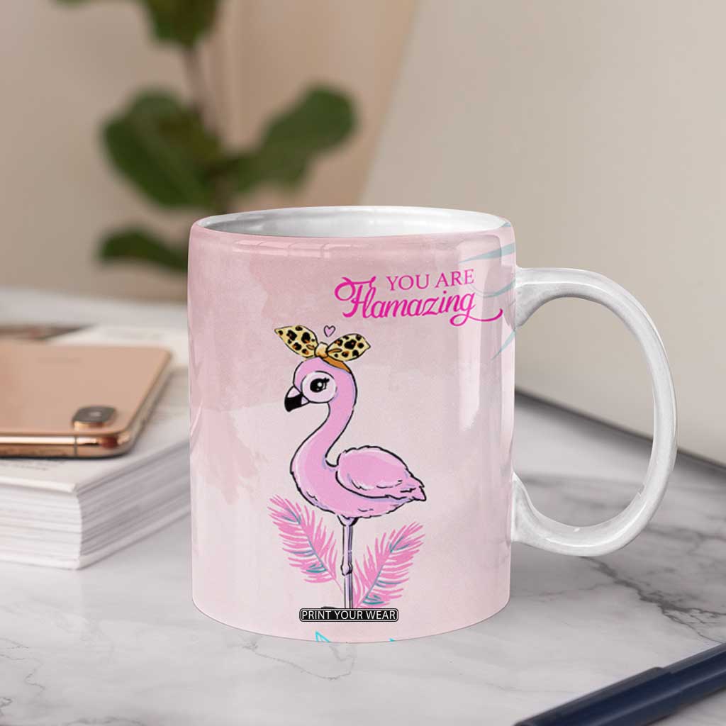 Positive Flamingo Gifts Coffee Mug Emotional Support Flamingo Affirmation TB10 Print Your Wear