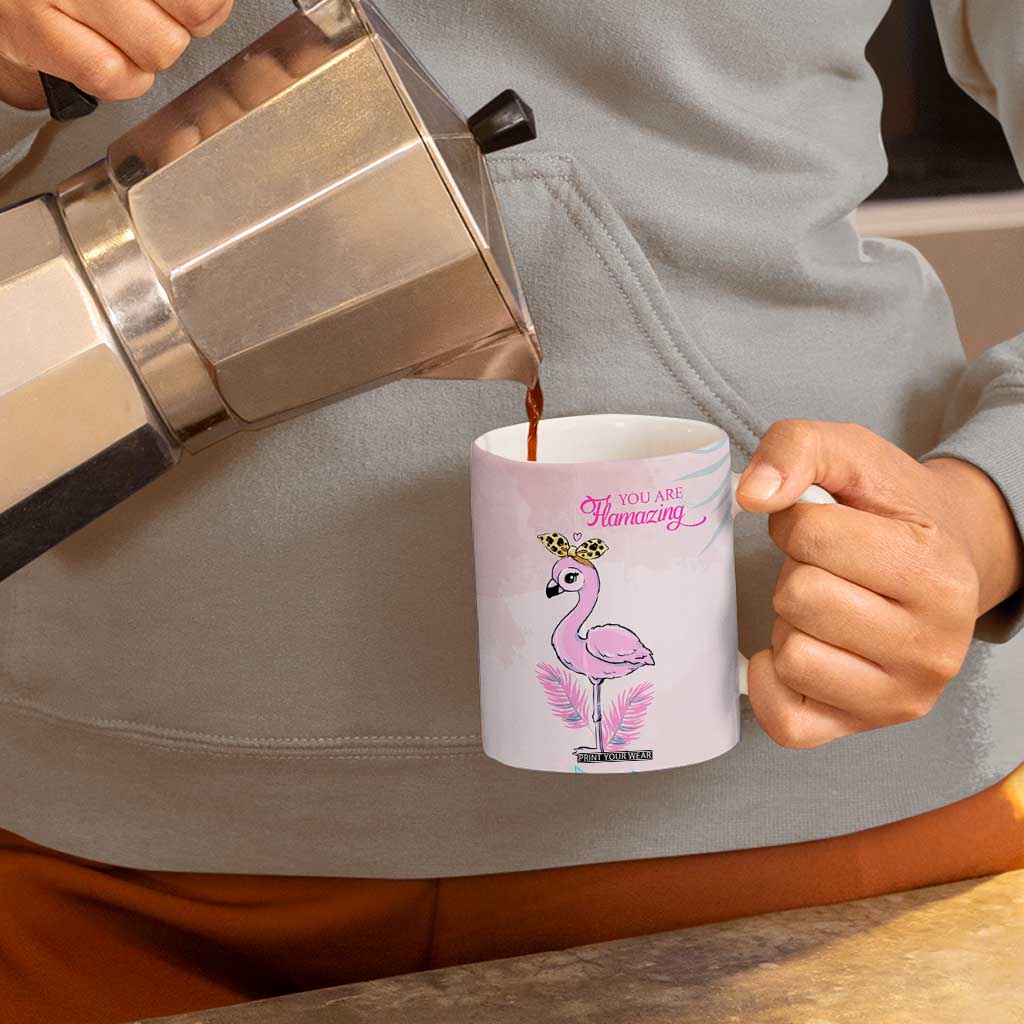 Positive Flamingo Gifts Coffee Mug Emotional Support Flamingo Affirmation TB10 Print Your Wear