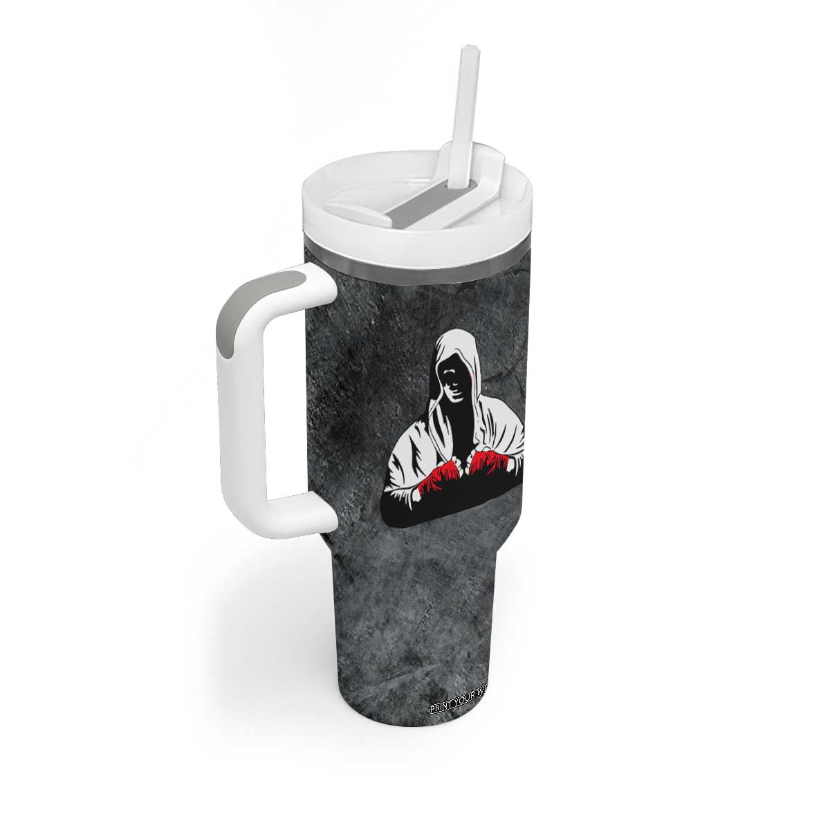Boxing Gifts Tumbler With Handle Touch Me And Your First Boxing Lesson Is Free TB10 Print Your Wear