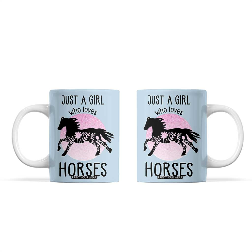 Horse Gifts For Girls Coffee Mug Horse Lovers Equestrian Girls Cowgirl Gift TB10 Blue Print Your Wear