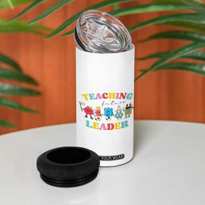 Teacher 4 in 1 Can Cooler Tumbler Retro Teaching Future Leaders Groovy Teacher Back To School TB10 Print Your Wear