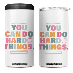 Inspirational Teacher Gifts 4 in 1 Can Cooler Tumbler You Can Do Hard Things TB10 One Size: 16 oz White Print Your Wear