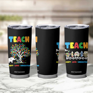 Autism Teacher Tumbler Cup Accept Love Understand Cute Puzzle TB10 Print Your Wear