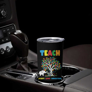 Autism Teacher Tumbler Cup Accept Love Understand Cute Puzzle TB10 Print Your Wear