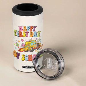 Teacher Gifts 4 in 1 Can Cooler Tumbler Happy First Day Of School TB10 Print Your Wear