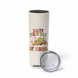 Teacher Gifts Skinny Tumbler Happy First Day Of School TB10 Print Your Wear