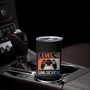 40th Birthday Gifts Vintage Tumbler Cup Level 40 Unlocked 1984 Video Game TB10 Print Your Wear