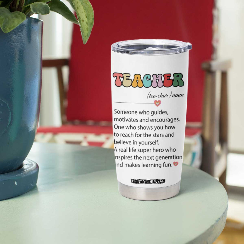 Heartwarming Teacher Gift Tumbler Cup Thank You For Helping Little Minds Grow TB10 Print Your Wear