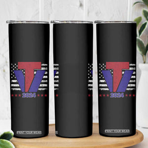 Trump Vance 2024 Presidential Election Skinny Tumbler American Flag TB10 Print Your Wear