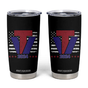 Trump Vance 2024 Presidential Election Tumbler Cup American Flag TB10 Black Print Your Wear