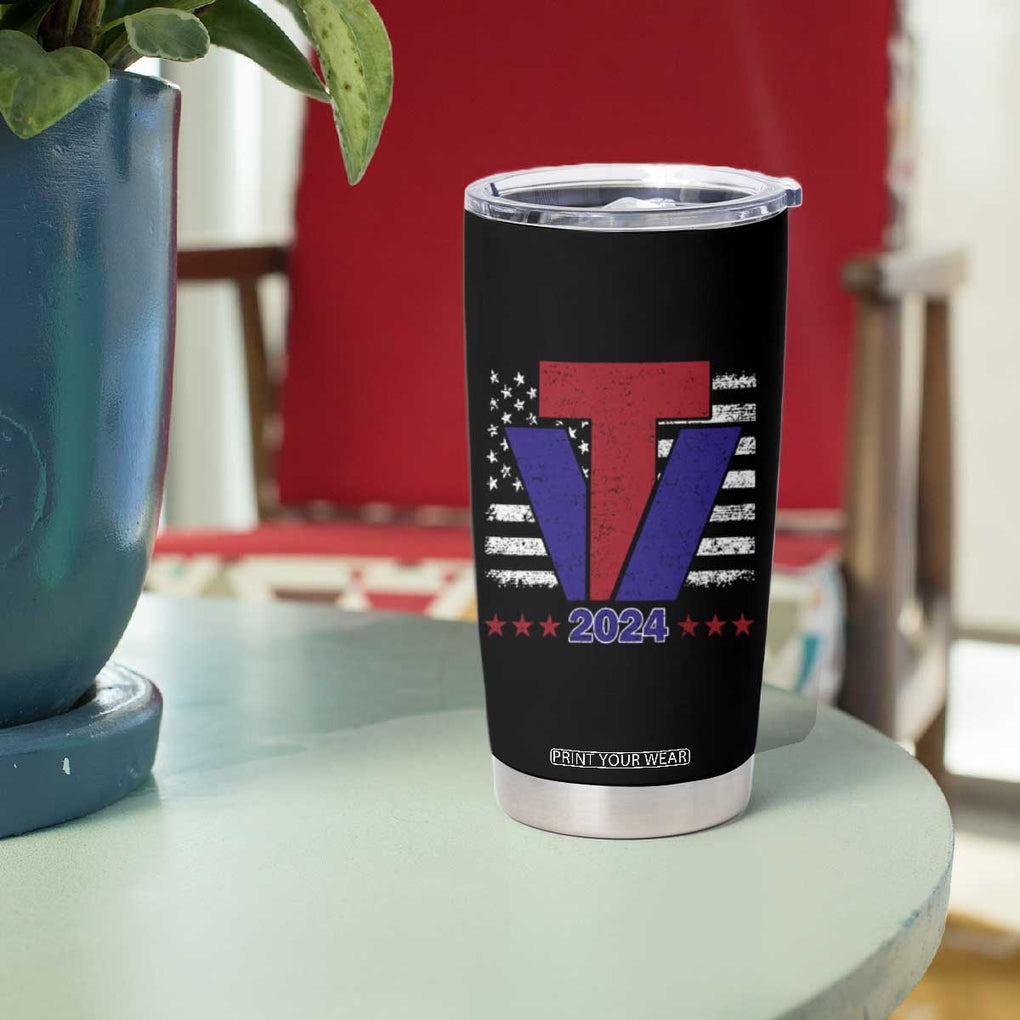 Trump Vance 2024 Presidential Election Tumbler Cup American Flag TB10 Print Your Wear