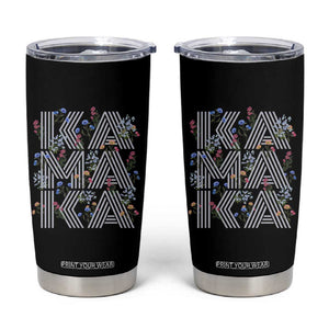 Harris 2024 Election Tumbler Cup Kamala Vintage Floral Feminine TB10 Black Print Your Wear