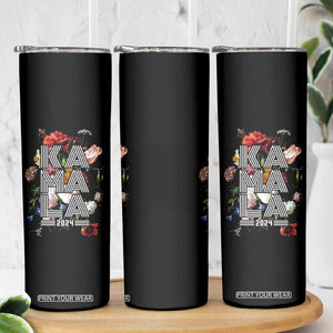 Harris 2024 Election Skinny Tumbler Kamala Vintage Floral Feminine TB10 Print Your Wear