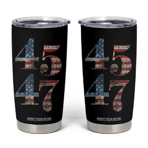 Trump 2024 Election Tumbler Cup 45-47 American US Flag 47th TB10 Black Print Your Wear