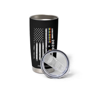 Harris Walz 2024 Election Tumbler Cup Kamala LGBT Gay Pride Rainbow American USA Flag TB10 Print Your Wear