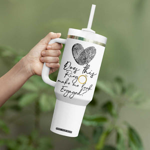 Bridal Shower Tumbler With Handle Does This Ring Make Me Look Engaged - Wedding Gifts TB10 Print Your Wear