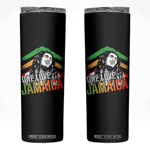 Rasta Reggae Music Marley Skinny Tumbler One Love Jamaica Peace Rastafari Roots TB10 Black Print Your Wear