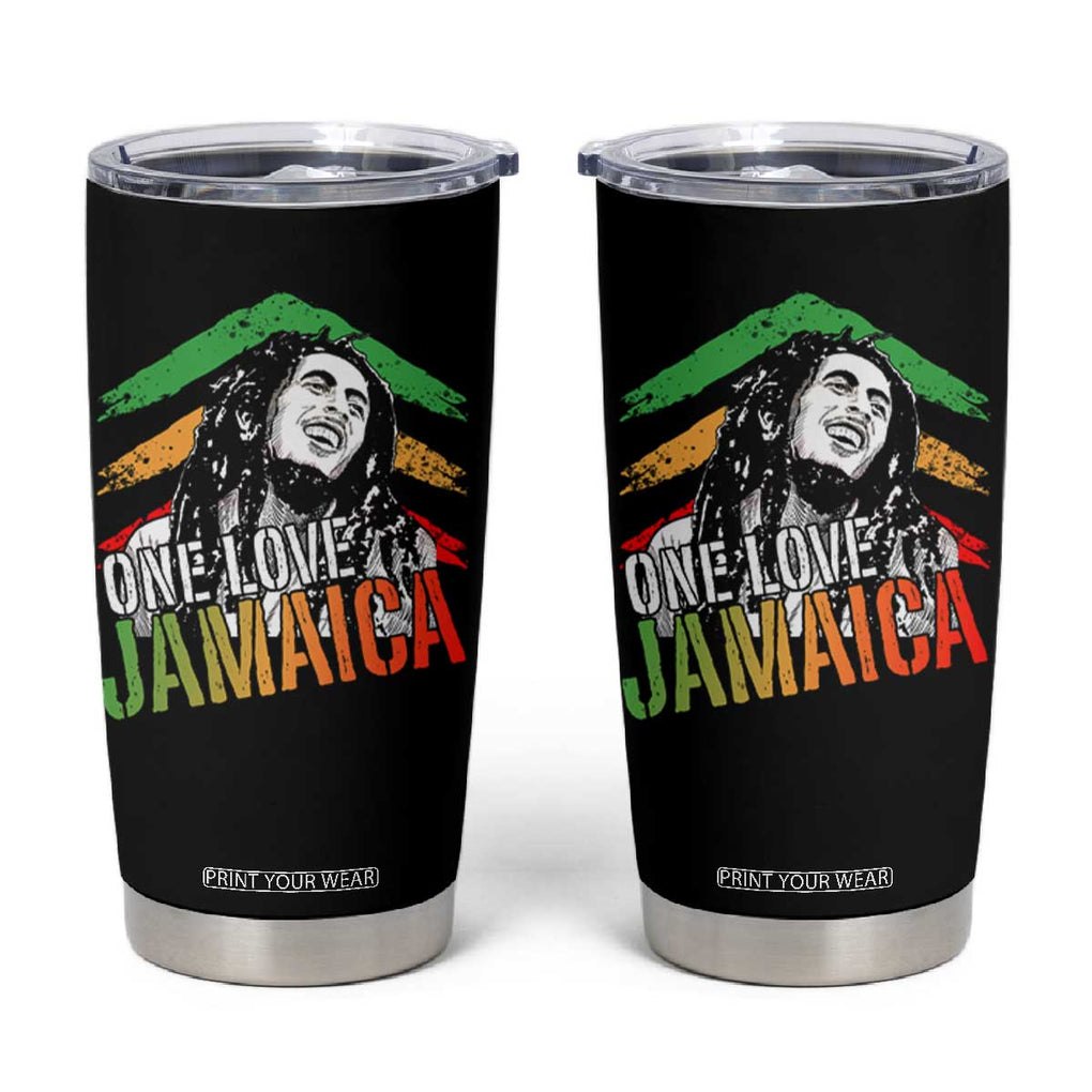 Rasta Reggae Music Marley Tumbler Cup One Love Jamaica Peace Rastafari Roots TB10 Black Print Your Wear