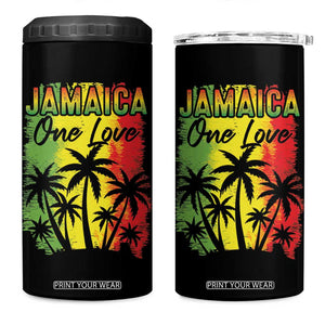 Jamaican Pride 4 in 1 Can Cooler Tumbler One Love Jamaica Peace Sunset Travel Vacation Souvenir TB10 One Size: 16 oz Black Print Your Wear