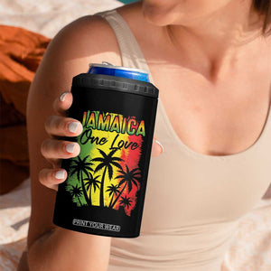 Jamaican Pride 4 in 1 Can Cooler Tumbler One Love Jamaica Peace Sunset Travel Vacation Souvenir TB10 Print Your Wear