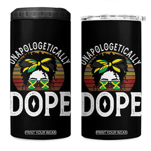 Jamaican Girl 4 in 1 Can Cooler Tumbler Unapologetically Dope Black Pride Melanin Afro Jamaica Flag Messy Bun TB10 One Size: 16 oz Black Print Your Wear