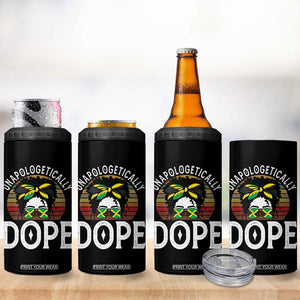 Jamaican Girl 4 in 1 Can Cooler Tumbler Unapologetically Dope Black Pride Melanin Afro Jamaica Flag Messy Bun TB10 Print Your Wear