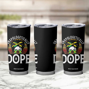 Jamaican Girl Tumbler Cup Unapologetically Dope Black Pride Melanin Afro Jamaica Flag Messy Bun TB10 Print Your Wear