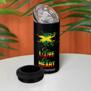 Roots Rock Reggae 4 in 1 Can Cooler Tumbler One Love One Heart Marley Peace Rastafari TB10 Print Your Wear