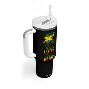 Roots Rock Reggae Tumbler With Handle One Love One Heart Marley Peace Rastafari TB10 Print Your Wear