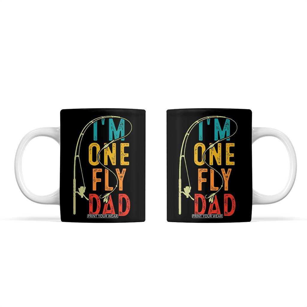 Fly Fishing Coffee Mug Funny Fathers Day Reel Cool Dad Papa Fly Tying Fisherman TB10 Black Print Your Wear
