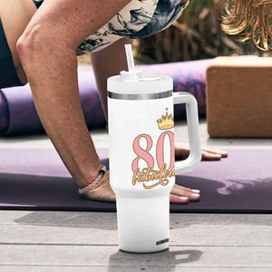 Funny 80th Birthday Gift Idea Tumbler With Handle Women Mom Grandma Turning 80 Gifts for Her TB10 Print Your Wear