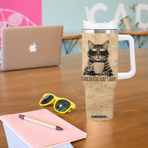 President Kamala Harris 2024 Tumbler With Handle Vintage Coffee Cat Childless Cat Lady TB10 Print Your Wear