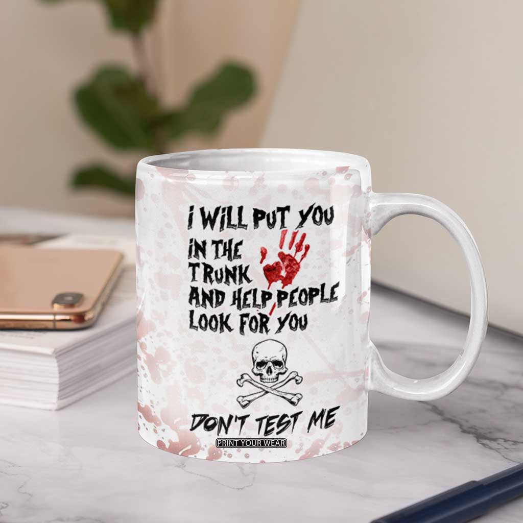 Funny Cat Lover Gifts Coffee Mug Halloween Murderous Cat With Knife What TB10 Print Your Wear