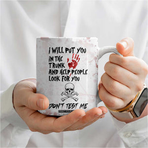 Funny Cat Lover Gifts Coffee Mug Halloween Murderous Cat With Knife What TB10 Print Your Wear