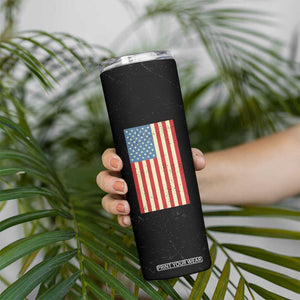 Peace LGBT LGBTQ Kamala Harris Walz 2024 Skinny Tumbler Unity Over Division USA Flag Feminist Rainbow Gay Pride Equal Rights TB10 Print Your Wear