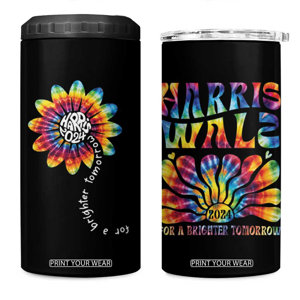 Kamala Harris Walz 2024 For The People 4 in 1 Can Cooler Tumbler LGBT LGBTQ Pride Democrat Gifts TB10 One Size: 16 oz Black Print Your Wear