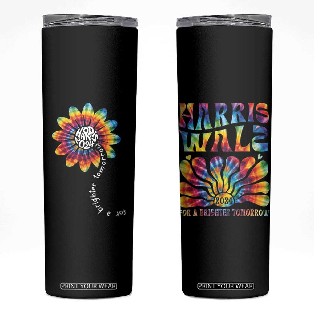 Kamala Harris Walz 2024 For The People Skinny Tumbler LGBT LGBTQ Pride Democrat Gifts TB10 Black Print Your Wear