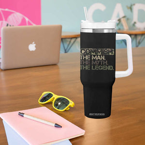 Fantasy Football Commissioner Draft Party Commish FFL Tumbler With Handle Man Myth Legend Camouflage Gift TB10 Print Your Wear