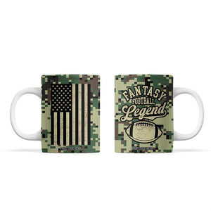 Fantasy Football Legend Coffee Mug Camo American Flag TB10 Camo Print Your Wear