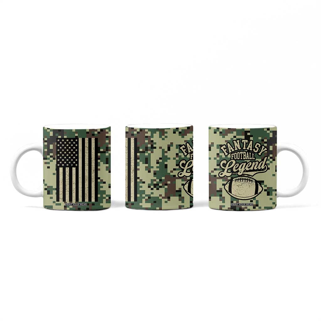 Fantasy Football Legend Coffee Mug Camo American Flag TB10 Print Your Wear