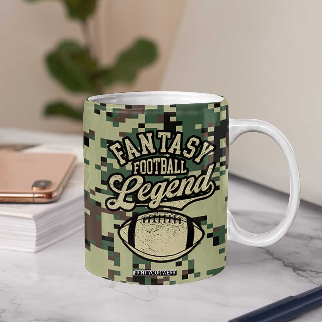 Fantasy Football Legend Coffee Mug Camo American Flag TB10 Print Your Wear