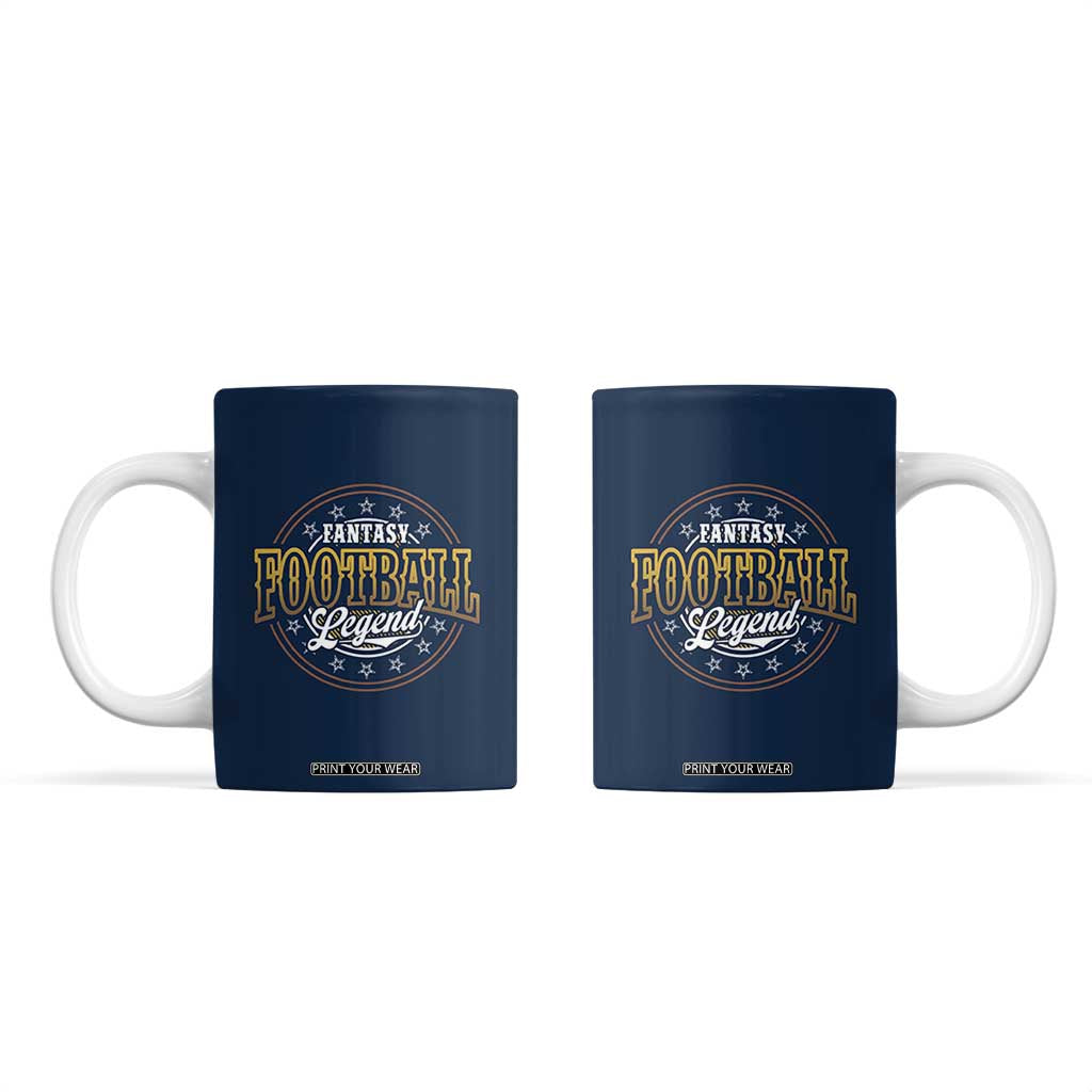 Fantasy Football Legend Coffee Mug Funny Draft Party TB10 Navy Print Your Wear