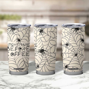 Vintage Halloween Spiders Web Tumbler Cup Spooky Vibes Nightmare Before Coffee TB10 Print Your Wear