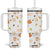 Pumpkin Season Fall Gift Tumbler With Handle Autumn Travel Cup For Thanksgiving TB10 One Size: 40 oz White Print Your Wear