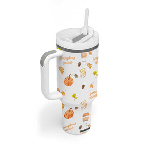 Pumpkin Season Fall Gift Tumbler With Handle Autumn Travel Cup For Thanksgiving TB10 Print Your Wear