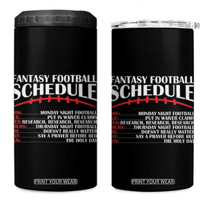 American Fantasy Football Lines 4 in 1 Can Cooler Tumbler Funny Schedule Cool Sports Player TB10 One Size: 16 oz Black Print Your Wear